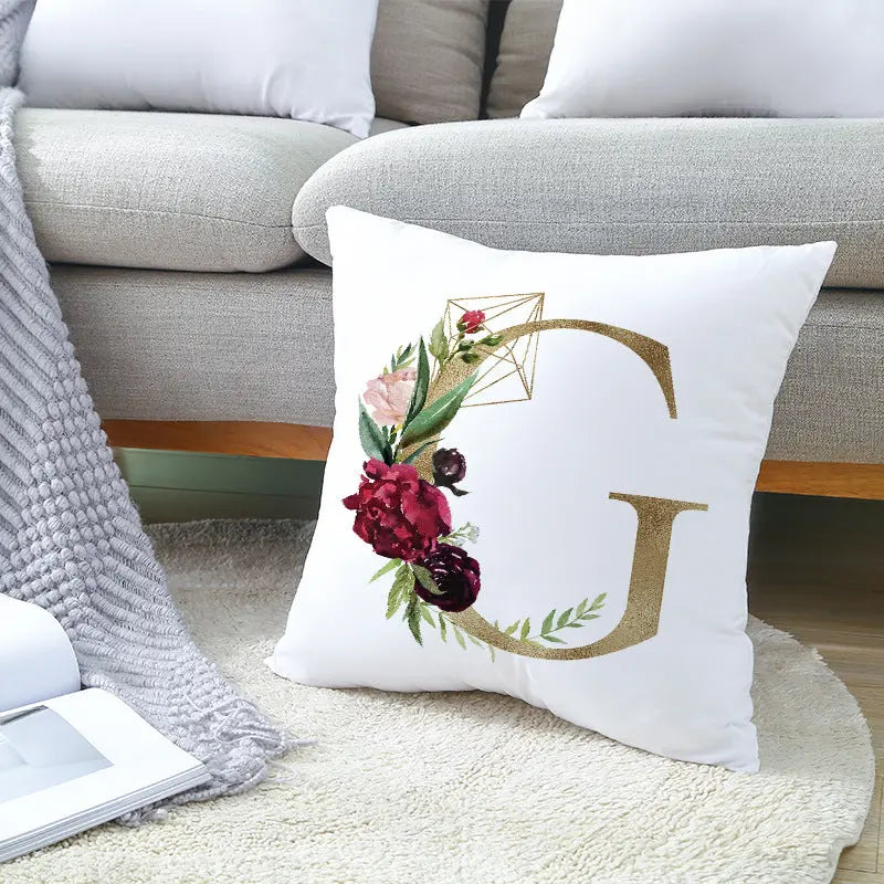 BloomLetter Decorative Pillow Teemdrop