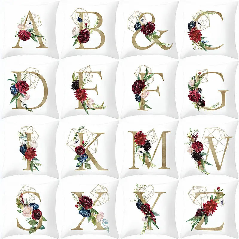 BloomLetter Decorative Pillow Teemdrop