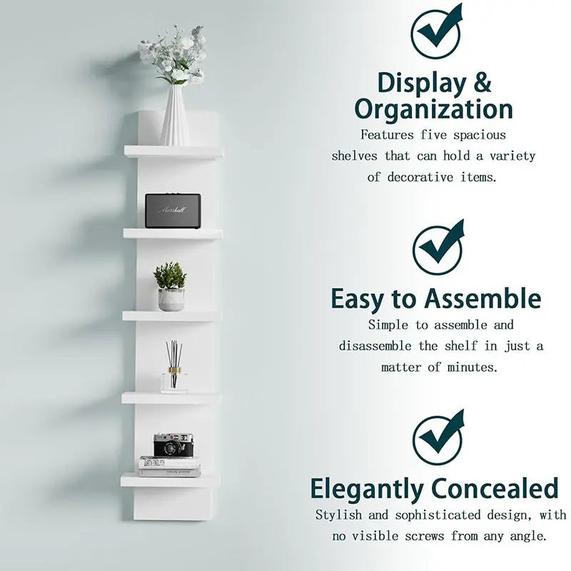Modern Vertical Floating Shelf Teemdrop