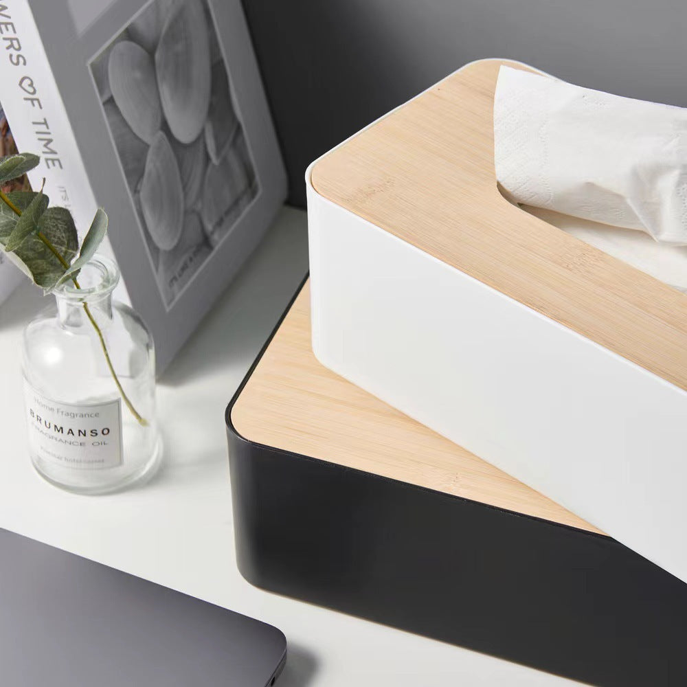 ModernTop Wood-Lid Tissue Box