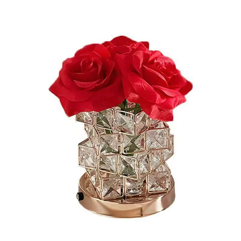 RoseGlow Crystal Night Light