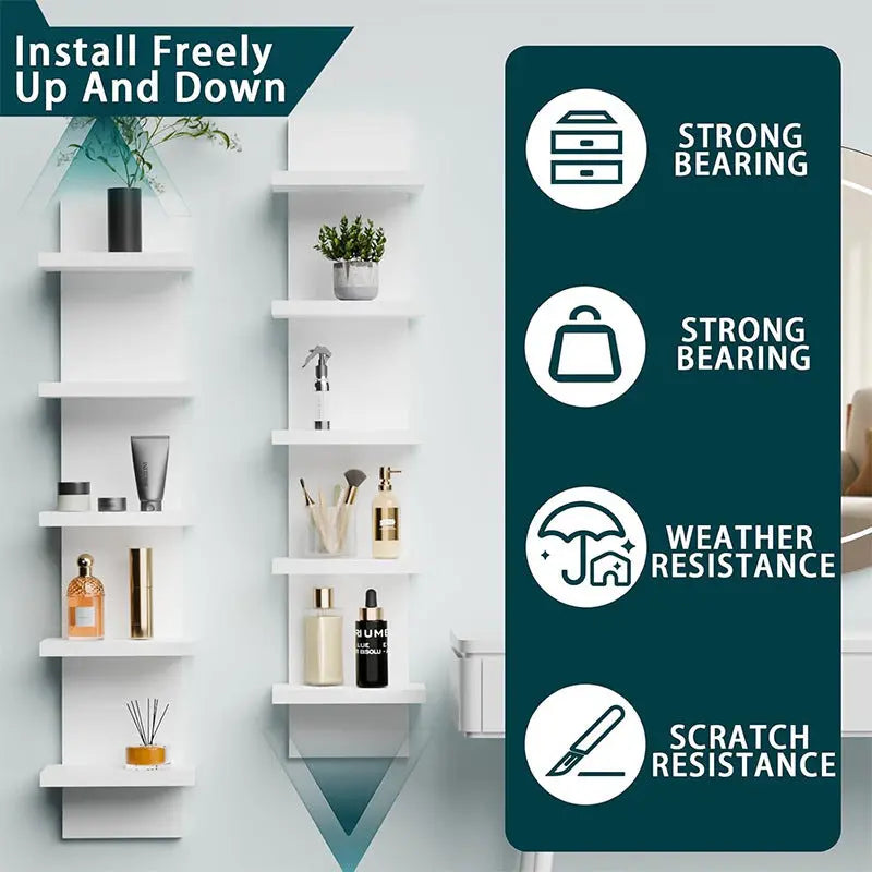 Modern Vertical Floating Shelf Teemdrop