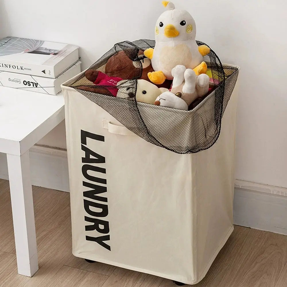 HomeFlex Rolling Laundry Basket Teemdrop