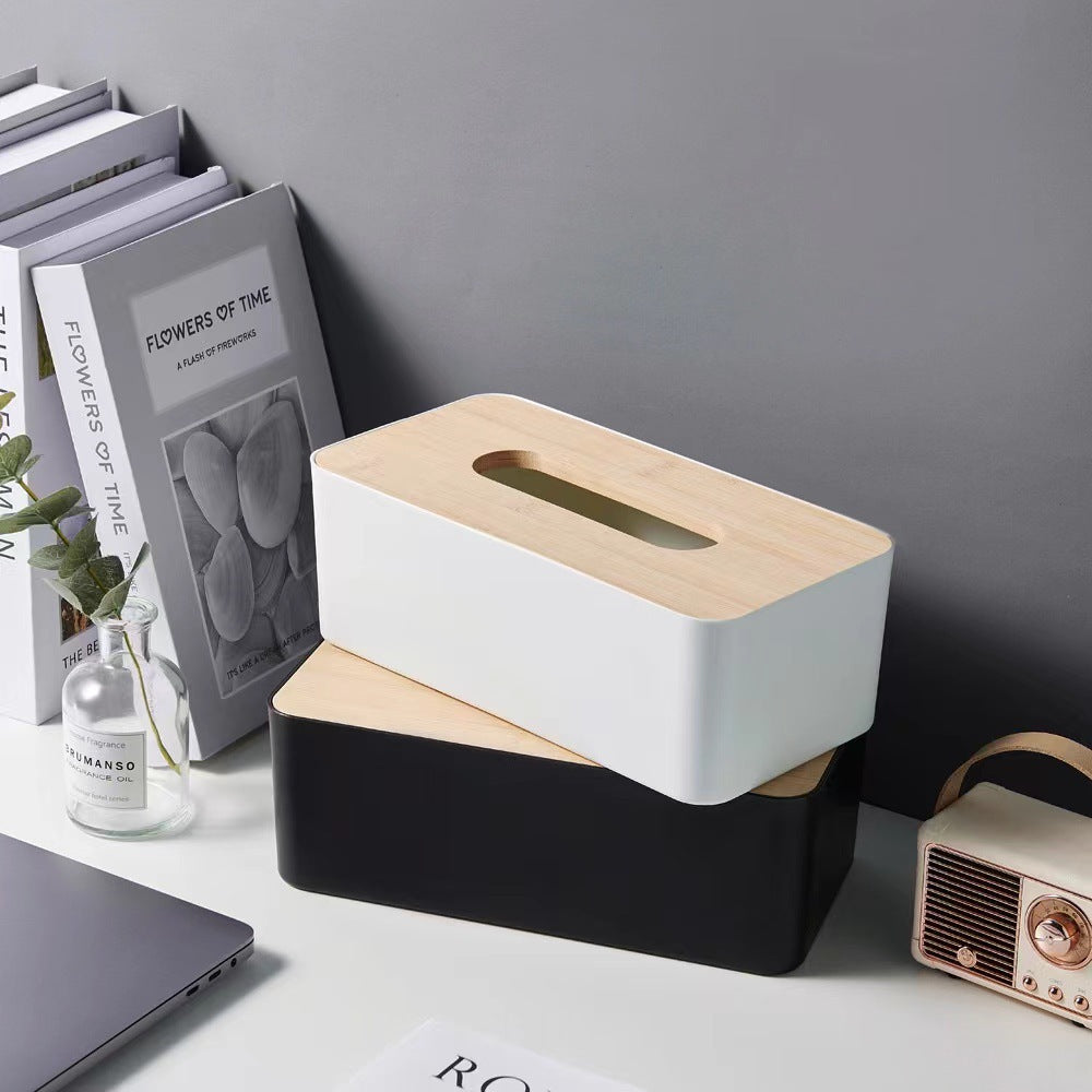 ModernTop Wood-Lid Tissue Box