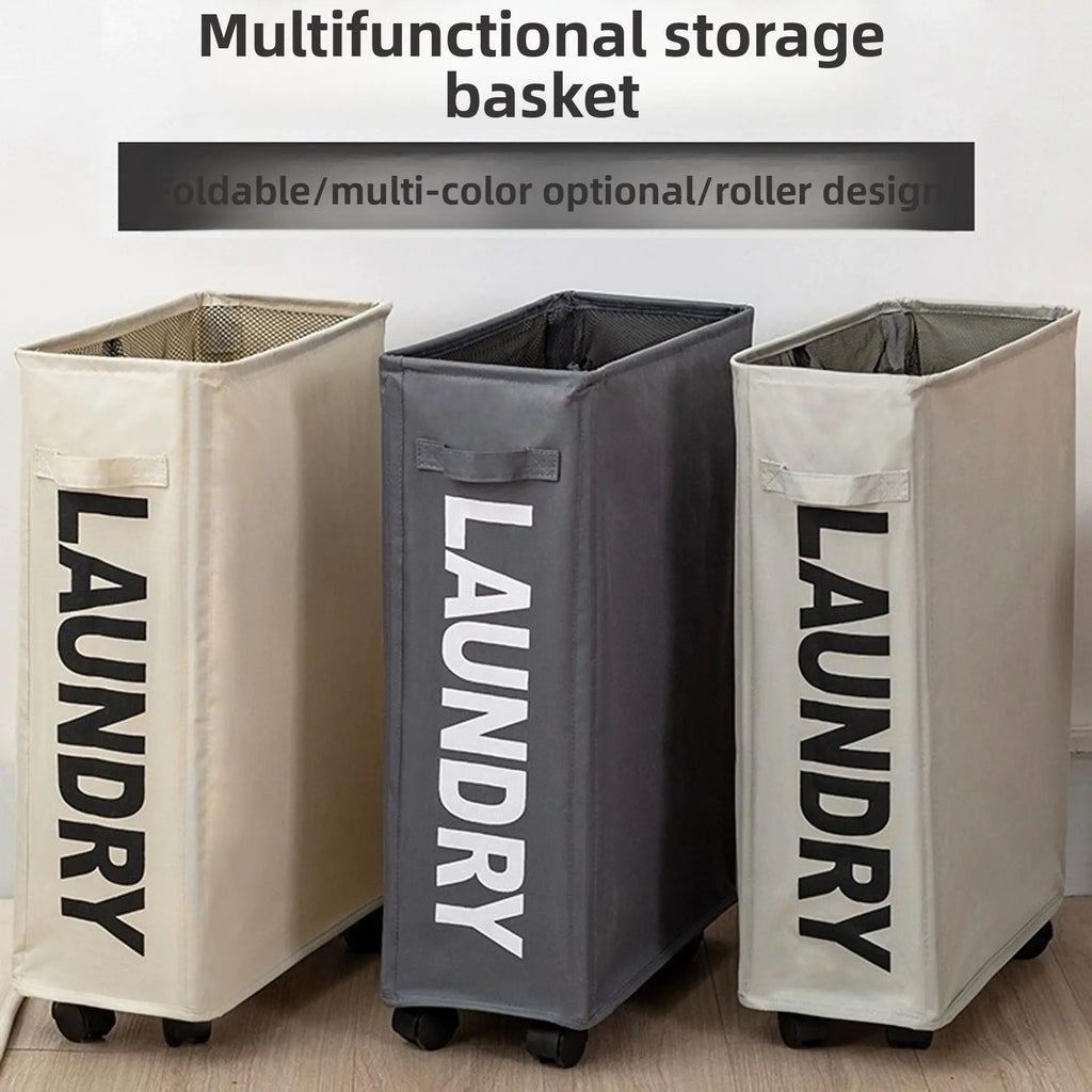 HomeFlex Rolling Laundry Basket Teemdrop